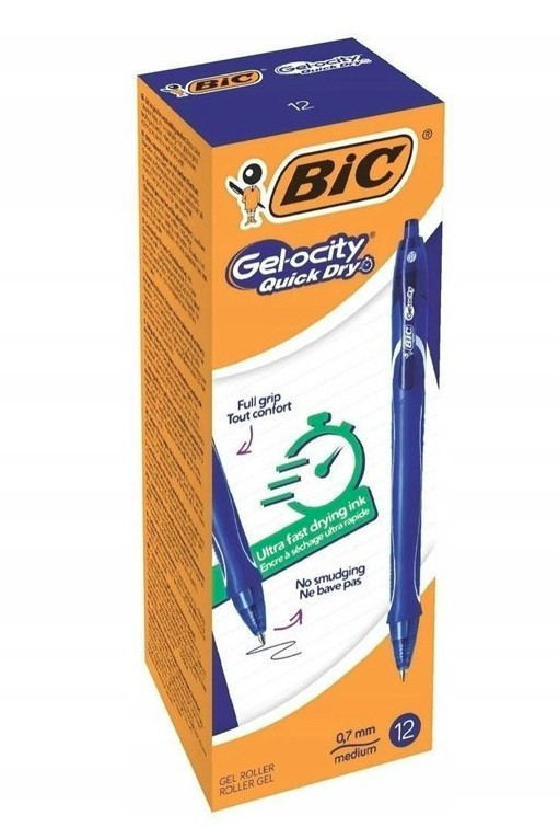 Długopis żelowy BIC Gel-ocity Quick Dry niebieski